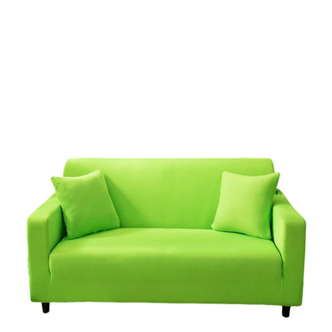 Slipcovers 3 Seater Sofa Cover Plain Apple Green Style Protection Living Room Chair Slipcover