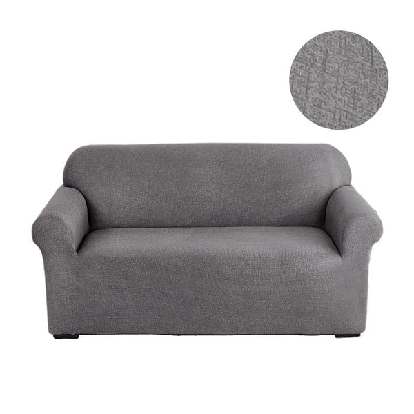 Slipcovers 3 Seater Sofa Cover Solid Gray Style Protection Living Room Chair Slipcover