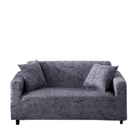 Slipcovers 3 Seater Sofa Cover Marble Gray Style Elastic Stretchable Slipcover For Living Room