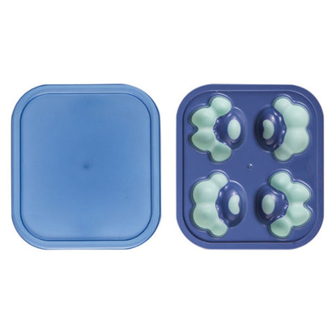 4 Hole Silicone Ice Cube Maker Tray With Lid Paw Shape Diy Cream Mould