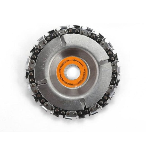 Circular Saw Blades 4 Inch 22 Teeth Carving Chain Disc Woodworking Sculpting Tool For 100 / 115 Angle Grinder Silver