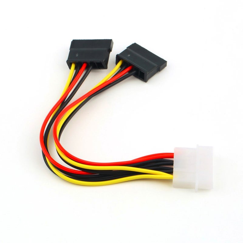 Drive Cables & Adapters 4 Pin Ide Molex To 2 Of 15 Serial Ata Sata Hdd Power Adapter Cable Dual Hard Drive For Pc