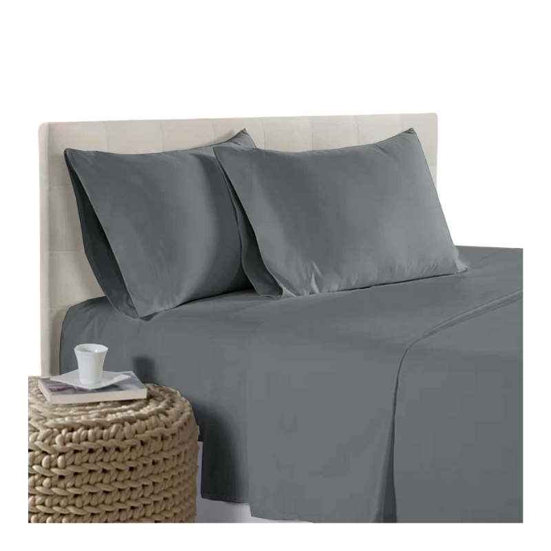 Sheets 400Tc Bamboo Cotton Sheet Set Pewter Queen