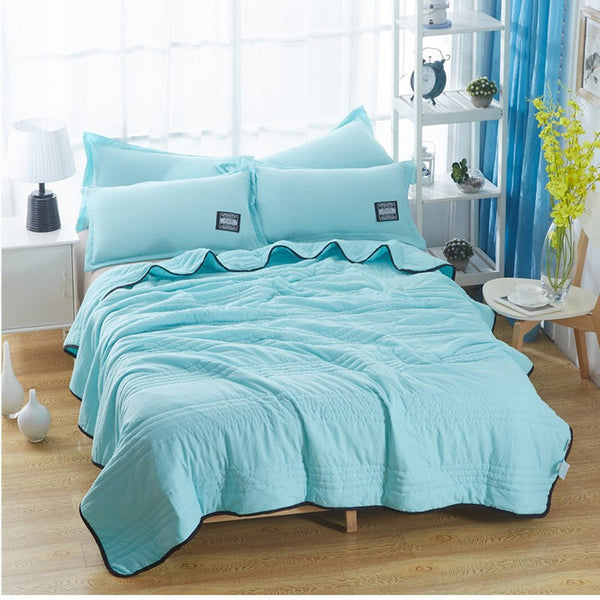 Blankets Cooling Pure Color Summer Quilt Plain Compressible