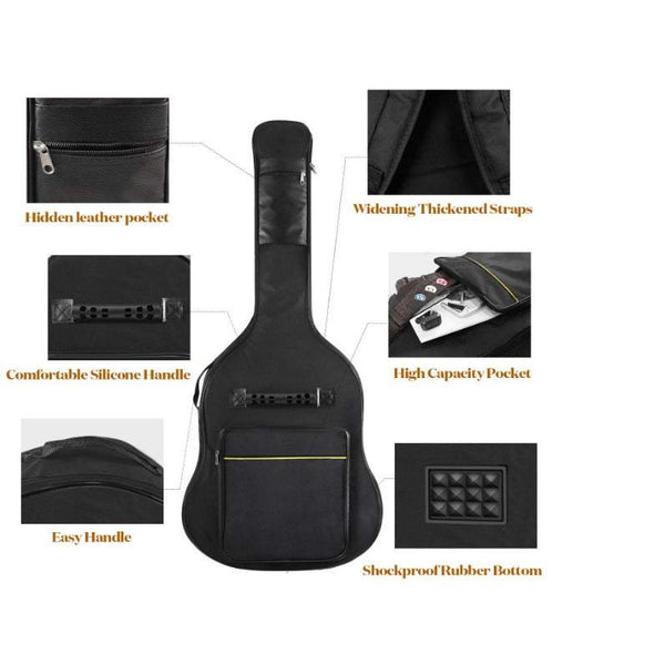 Guitar Accessories Musical 41Inch Guitar Bag Waterproof 0.3Inch Padded Gig Case