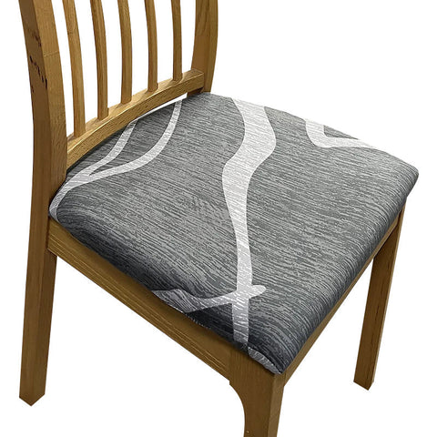 Slipcovers Chair Cover Grey And Light Wave Linear Pattern Print Stretch Seat