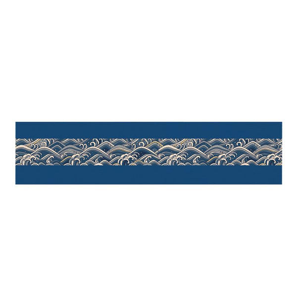 Table Runners Modern Coastal Blue Wave Dining Table Runner Home Decor