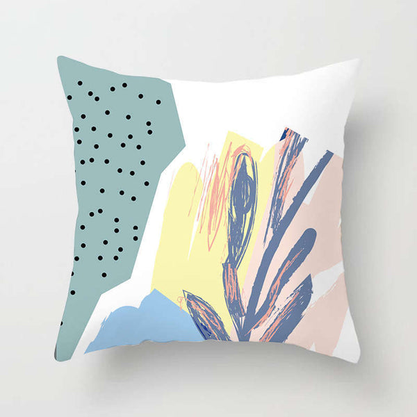 45 X 45Cm Abstract Cushion Cover Multicolour And Dotted