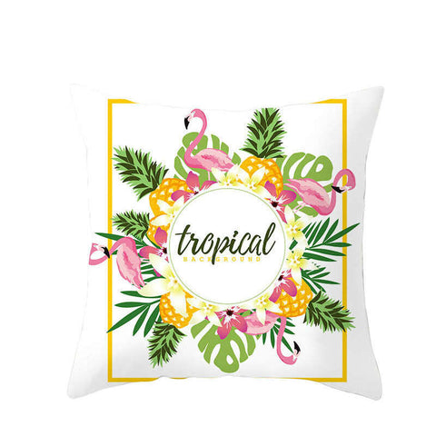 Cushions & Decorative Pillows 45 X 45Cm Flamingo Cushion Cover Tropical Background