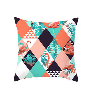 Cushions & Decorative Pillows 45 X 45Cm Flamingo Cushion Cover Multicoloured Diamond