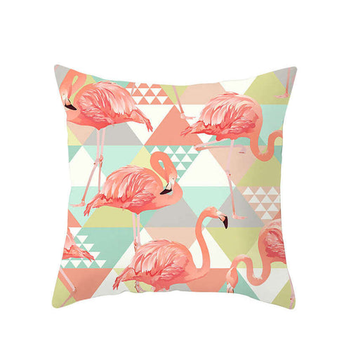 Cushions & Decorative Pillows 45 X 45Cm Flamingo Cushion Cover With Light Colour Diamond