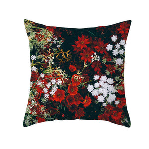 Cushions & Decorative Pillows 45 X 45Cm Flower Cushion Cover Floral Red And White