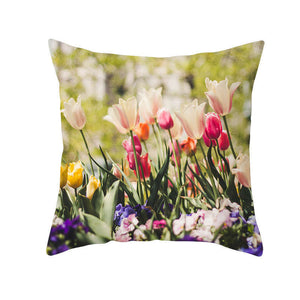 Cushions & Decorative Pillows 45 X 45Cm Flower Cushion Cover Coloured Flowers