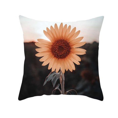 Cushions & Decorative Pillows 45 X 45Cm Flower Cushion Cover Sunflower