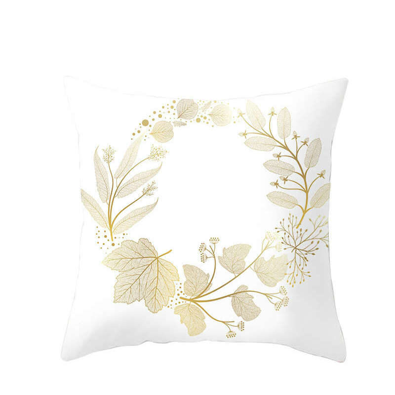 Cushions & Decorative Pillows 45 X 45Cm Gold Leaf Cushion Cover