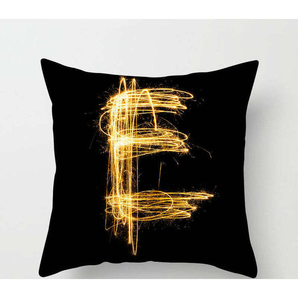 Cushions & Decorative Pillows 45 X 45Cm Letter Cushion Cover Light Trail E