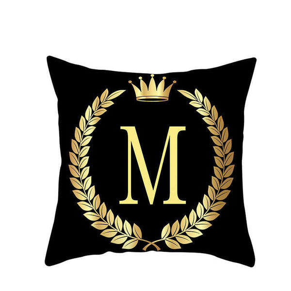 Cushions & Decorative Pillows 45 X 45Cm Letter Cushion Cover Crown M