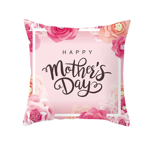 Cushions & Decorative Pillows 45 X 45Cm Mother's Day Cushion Cover Pink Flowers