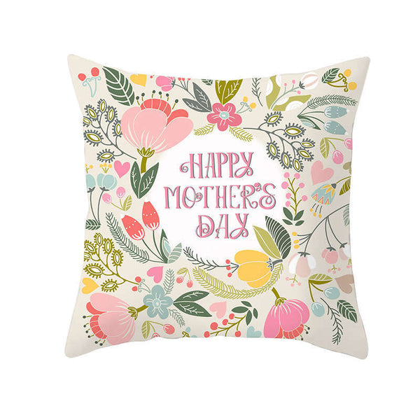 Cushions & Decorative Pillows 45 X 45Cm Mother's Day Cushion Cover Flower Wreath