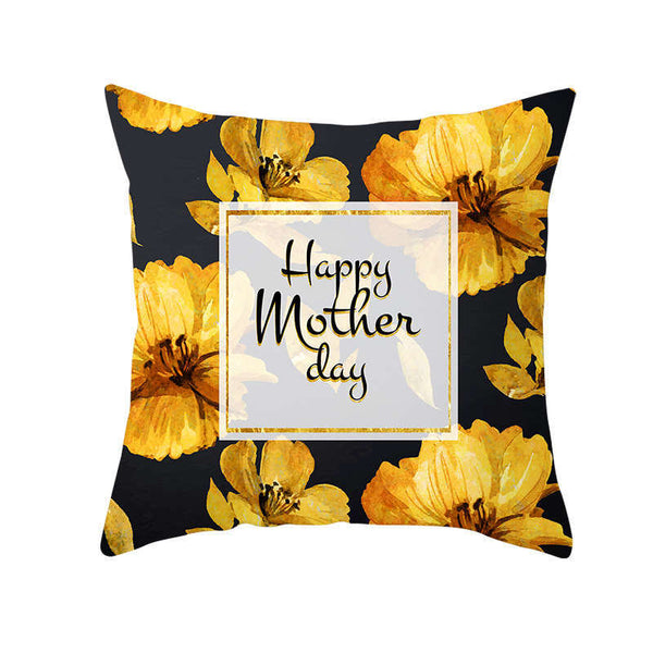 Cushions & Decorative Pillows 45 X 45Cm Mother's Day Cushion Cover Gold Peonies