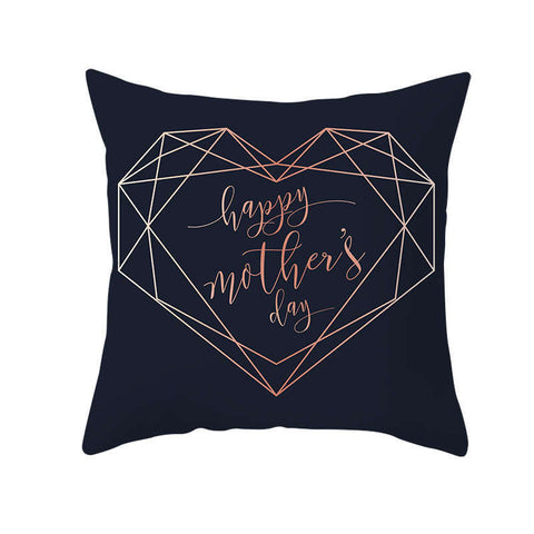 Cushions & Decorative Pillows 45 X 45Cm Mother's Day Cushion Cover Geometric Heart