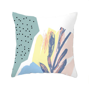 Cushions & Decorative Pillows 45 X 45Cm Abstract Cushion Cover Multicolour And Dotted