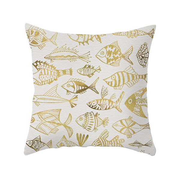 Cushions & Decorative Pillows 45 X 45Cm Gold Printed Cushion Cover