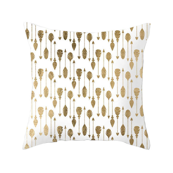 Cushions & Decorative Pillows 45 X 45Cm Gold Printed Cushion Cover