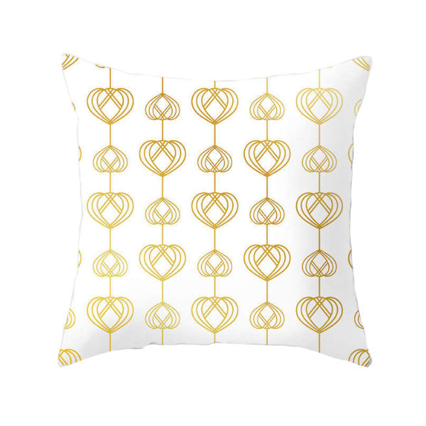 45 X 45Cm Gold Printed Cushion Cover