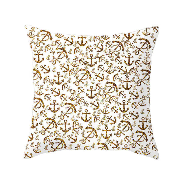 45 X 45Cm Gold Printed Cushion Cover