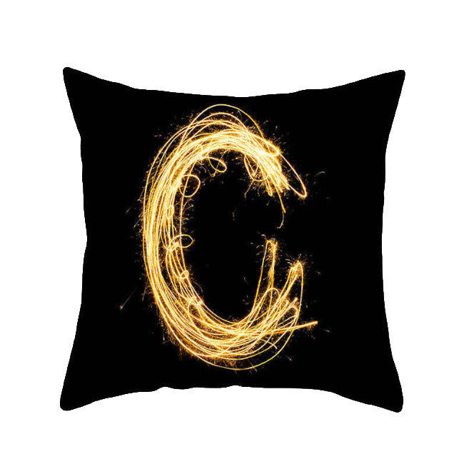 Cushions & Decorative Pillows 45 X 45Cm Letter Cushion Cover Light Trail