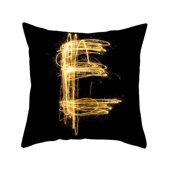 Cushions & Decorative Pillows 45 X 45Cm Letter Cushion Cover Light Trail E