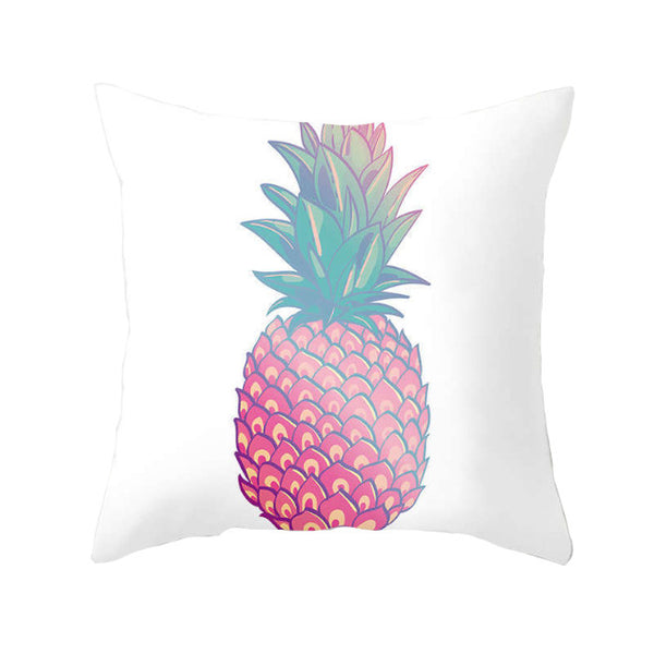 Cushions & Decorative Pillows 45 X 45Cm Stylish Tropical Green Red Yellow Pineapple Cushion Cover