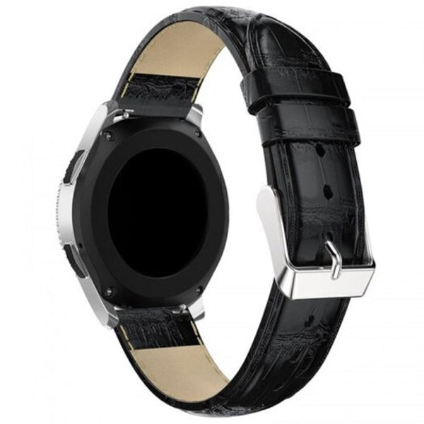 Watch Bands 46Mm Leather Strap For Samsung Galaxy Watch Black