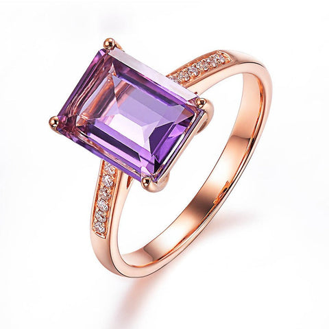 Rings European And American Style Adjustable Square Elegant Ring For Women