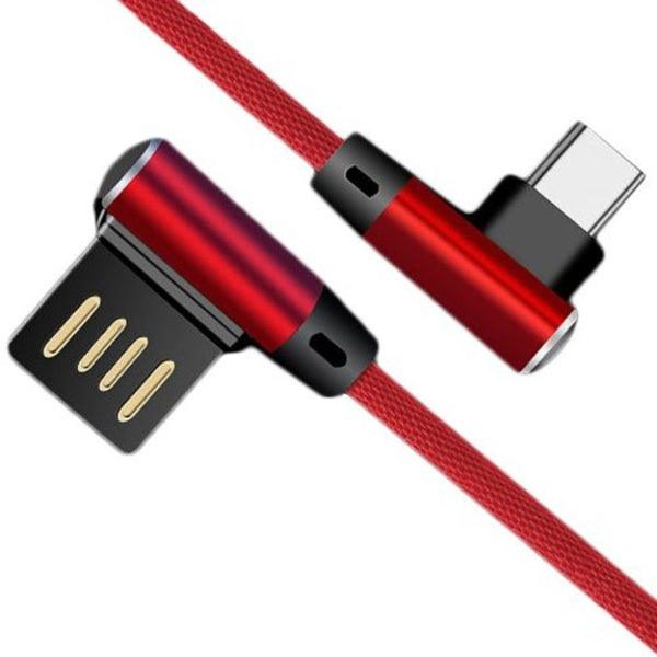 4A Fast Charging Usb 3.1 Type Data Sync Gaming Cable For Oneplus 6T / 5T Red 100Cm