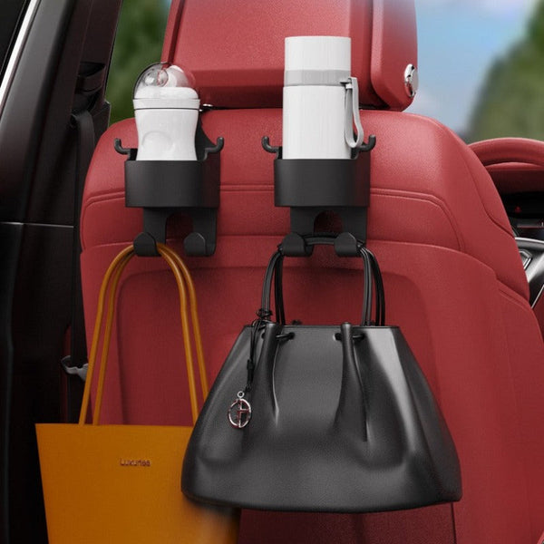 Car Organisers Car Hook Seat Back Multifunctional In The Plastic Black Cup Holder