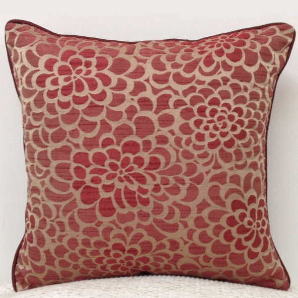 Cushion Covers Flower Marone Petal Design Cushion Cover Maroon