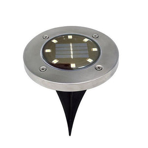 Landscape & Walkway Lights 4Pcs 8 Led Solar Power Disk Lights Buried Outdoor Under Ground Waterproof Lamp