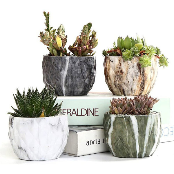 4 Pieces/8 Ceramic Flower Pot Garden Home Decor Perfect For Adding Dash Of