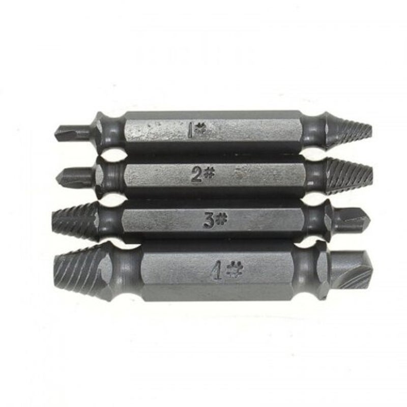 Other Hand Tools 4Pcs Double Side Damaged Screw Extractor Out Remover Bolt Stud Tool Gray