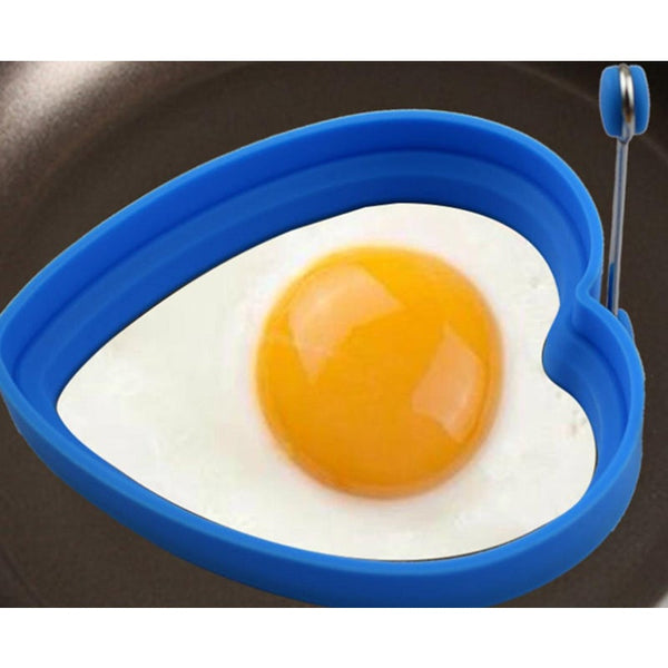 4Pcs Heart Shaped Silicone Nonstick Frying Egg Mould Ring Pancake Rings Mold For Kitchen Cooking