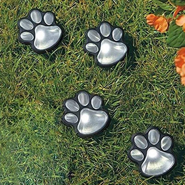 Landscape & Walkway Lights Outdoor String Lights 4Pcs Paw Print Led Solar Garden