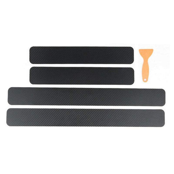 Mouldings, Trim 4Pcs Car Floor Mats Anti Scratch Carbon Fibre Vehicle Stickers