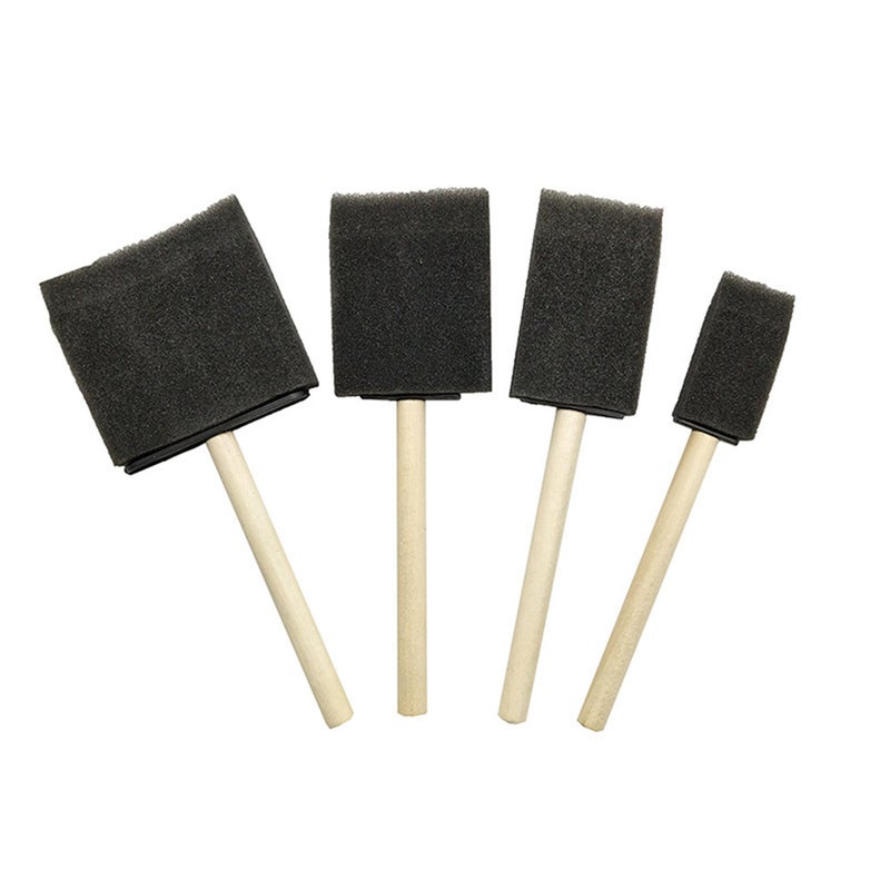 Artists Brushes 4Pcs Set Glass Dust Cleaning Art Tool Graffiti Glue Sponge Brush