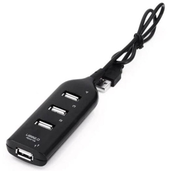 USB Cables, Hubs & Adapters 4Ports Usb 2.0Speed Mini Hub Black