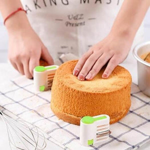 Cake Levellers 5 Layers Diy Cake Bread Cutter Leveler Slicer Set Cutting Fixator Tools White