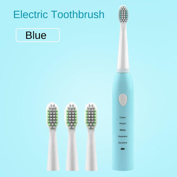 Electric Toothbrushes 5 Modes Sonic Electric Toothbrush Portable Usb Charging Waterproof Vibration With 4 Brush Heads