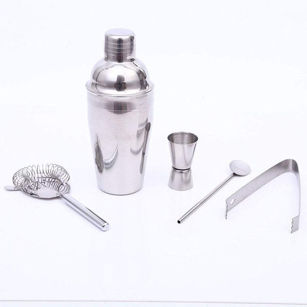 5 Piece Stainless Steel Barware Cocktail Maker Set