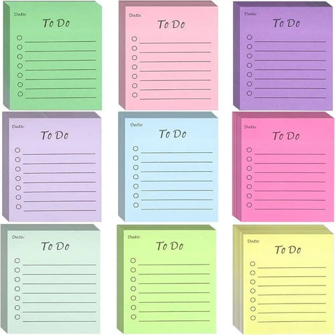 Sticky Notes 50 Sheets Fluorescent Colour Memo Pads For Stationery And Business Use